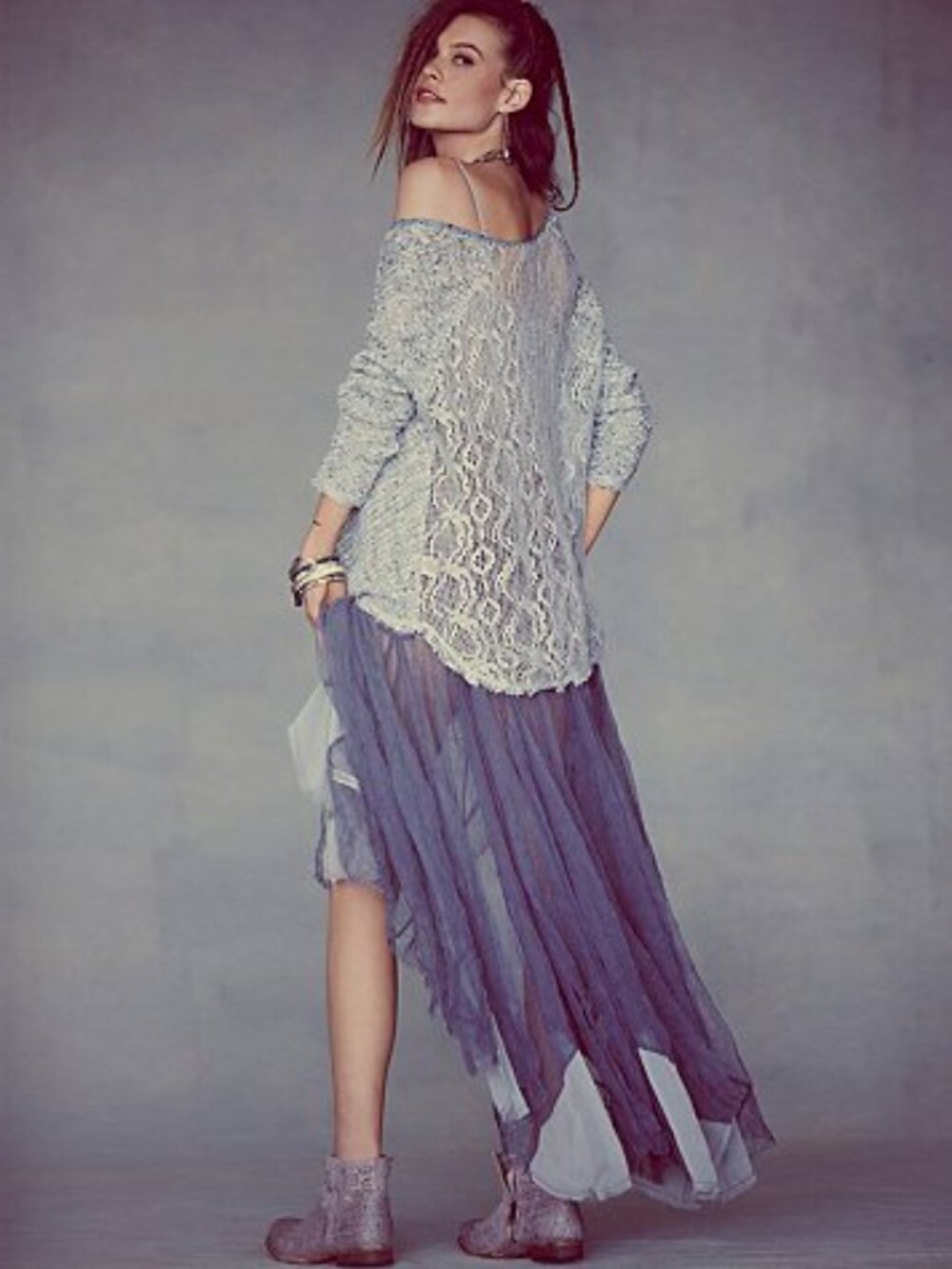 NWOT FREE PEOPLE INTIMATELY RAW TULLE MAXI SHEER MAXI SIZE M - Picture 12 of 12